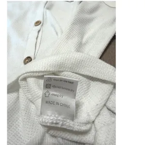 White Waffle Knit Button Front Tie Hem Tank Top Sleeveless V-Neck Large‎ thumbnail 9