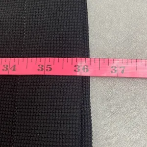 Black Textured Knit Short Sleeve One Button Front Mini Dress Large LBD‎ Workwear thumbnail 7