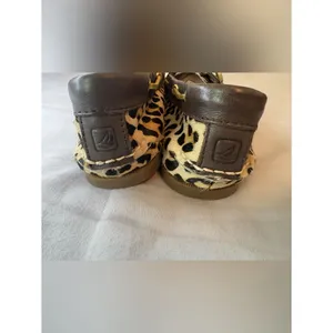 Sperry Leopard Calf Hair Boat Shoes Loafers Women’s 6.5M thumbnail 4