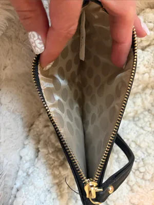 kate spade Black Saffiano Leather Wristlet with Gold Logo thumbnail 3
