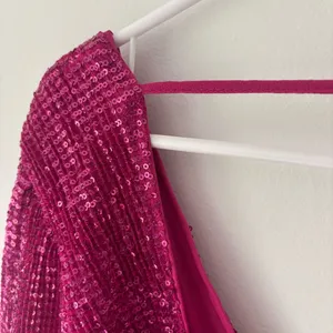 Hello Molly Static Memory Pink Sequin Dress Mini Long Sleeve Sparkle Party thumbnail 11