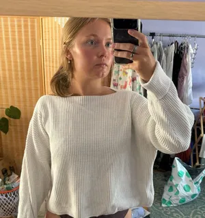 French connection white boat neck sweater thumbnail 1