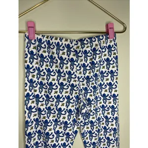 Roller Rabbit Pajama Pants Womens XS Blue Monkey Print Pima Cotton Lounge Sleep thumbnail 6