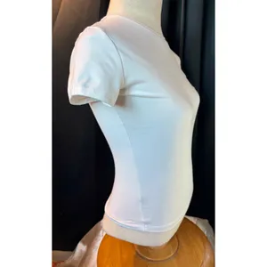 Hollister White Short Sleeve Crewneck Slim Fit Long T-Shirt Small S thumbnail 2