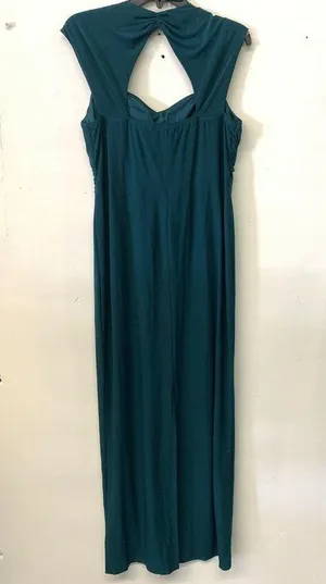 S.L. Fashions Teal Sweetheart Neck Wedding Maxi Evening Stretch Dress thumbnail 3