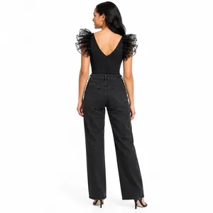 Zara Bodysuit Top Medium Black Fairy Balletcore Dark Romantic Whimsigoth Blouse thumbnail 2