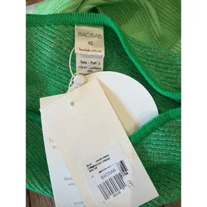 Baobab Leaves Knit One Shoulder Maxi Dress Pistachio Cream Womens Size XS thumbnail 11