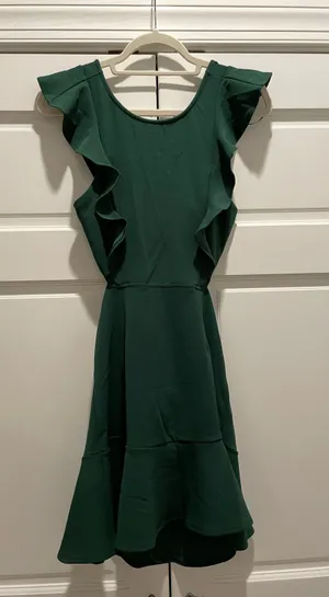 Hello Molly Green Ruffle Dress thumbnail 1