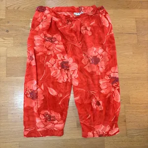 Jams World Vintage Full Bloom Floral Resortwear Vacation Coastal Capri Pants XL thumbnail 1