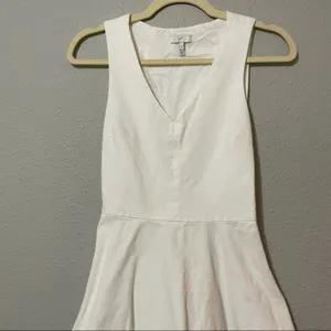 Joie Cream Sleeveless Fit & Flare Mini Dress Womens S Bridal Winter White Preppy thumbnail 6
