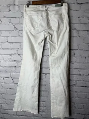 Ag Adriano Goldschmied White the Belle Flared Jeans size 25R thumbnail 4