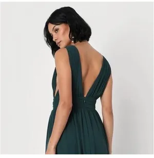 Lulus Heavenly Hues Emerald Green Maxi Dress thumbnail 2