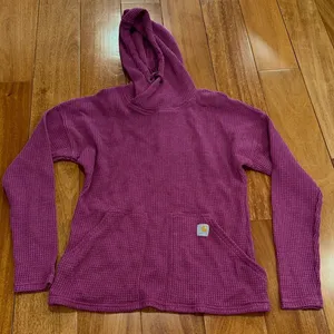 Carhartt Women's Relaxed Fit Heavyweight Long-Sleeve Hooded Thermal Shirt Sz XS thumbnail 2