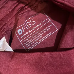 Maroon FIGS Scrub Set Jogger thumbnail 4