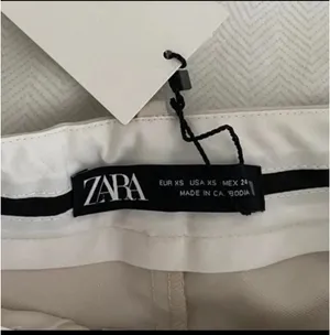ZARA Ecru Work Pants thumbnail 3