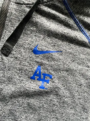 Nike Air Force Falcons Gray Full Zip Hoodie Womens Sz Large Football Military thumbnail 2