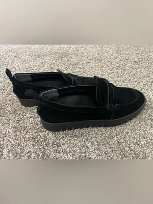 Women’s Vionic Uptown Flat Suede Loafers Black Size 7 thumbnail 5