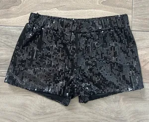 Spirit Black Sequin Mini Shorts thumbnail 1