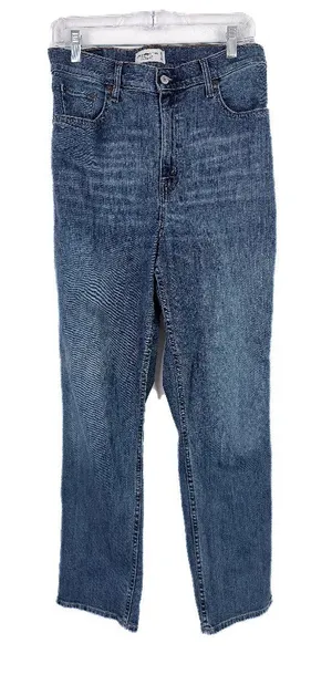 Abercrombie & Fitch Curve Love The '90s Straight Ultra High Rise Jeans 29 8 EUC thumbnail 1