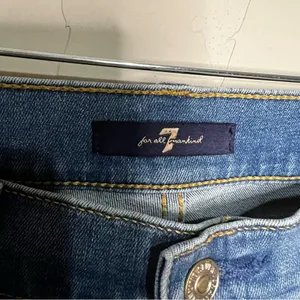 Seven For All Mankind Josephine Squiggle Button Fly Slim Straight Denim‎ Jeans thumbnail 8