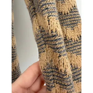 Vero Moda Cardigan Women M Brown Chevron Stripe Angora Blend Long Knit Boho‎ thumbnail 9