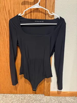 Abercrombie Bodysuit Long Sleeve Black thumbnail 2