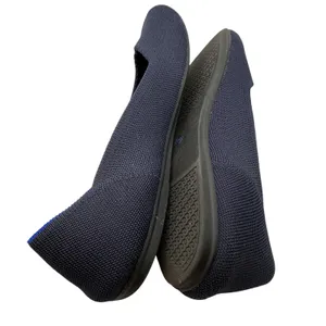 Rothy's The Ballet Flat Navy Indigo Blue‎ Trim Almond Toe Knit Shoes Womens 9 thumbnail 9