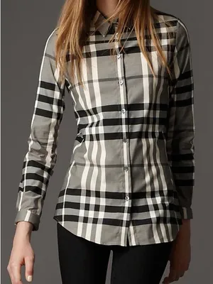 Burberry London Nova Check Women’s Button Down Blouse thumbnail 1