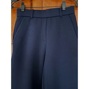 OGL Pants FuzzLuxe Mid Rise Straight Leg Elastic Waist Navy Blue Size XS NEW thumbnail 4