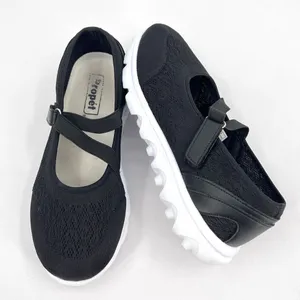 Propet Travelactiv Mary Jane Black Mesh Walking Sneakers Size 7 thumbnail 2