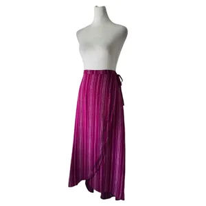 NWT Maurices Dark Pink High Low Maxi Skirt thumbnail 2