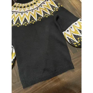Free People Anthropologie Scotland Sweater Tunic Fair Aisle Cotton Wool XXS thumbnail 9