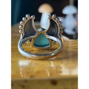 Royston Turquoise Sterling Silver Ring Size 6 thumbnail 4