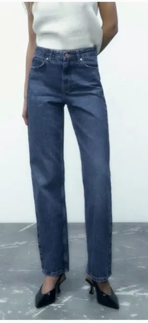Zara Women’s High Rise Straight Leg Jeans Size 2 thumbnail 1