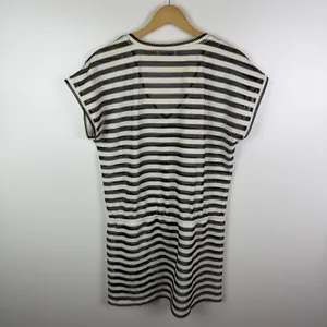 Calvin Klein Striped Mesh‎ Dress Cover Up L/XL Lightweight Sheer Nautical Resort thumbnail 7