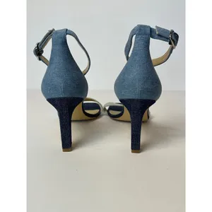 Marc‎ Fisher Navy Blue Denim Ankle Strap High Heels Size 10 thumbnail 8