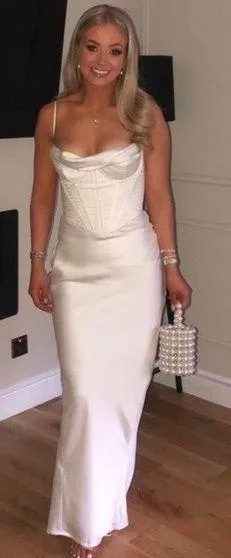House Of CB CHARMAINE IVORY CORSET MAXI DRESS. thumbnail 1