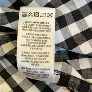 ASOS Cold Shoulder Black & White Plaid Long Sleeve Top thumbnail 7