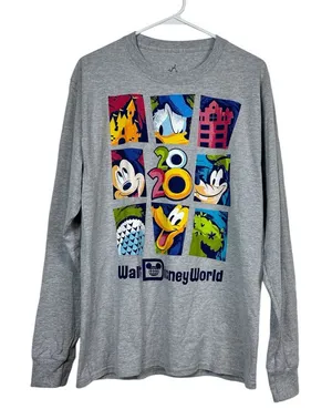 Walt Disney World Disney Resorts Adult Long Sleeve 2020 Graphic T-Shirt Medium thumbnail 1