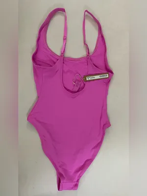 Skims NWT Scoop Neck One-Piece Swimsuit - Neon Orchid Pink Size S thumbnail 3