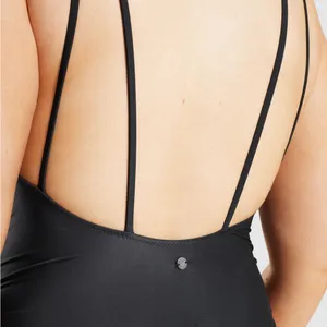 Gymshark Black Cutout One-Piece Swimsuit Strappy Back Medium thumbnail 3