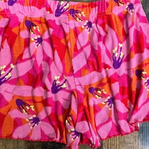 Peyton & Parker Womens Pink Floral Ribbed Pajama Set Tank Top and Shorts Small thumbnail 5