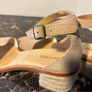Soludos Anthropologie Capri Espadrilles Block Heel Tan Suede Women’s Size 8.5 thumbnail 12