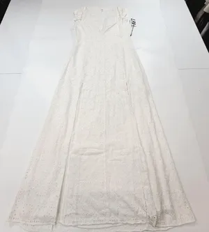 LPA Gabriella Eyelet Maxi Dress in Coconut Milk Medium thumbnail 2
