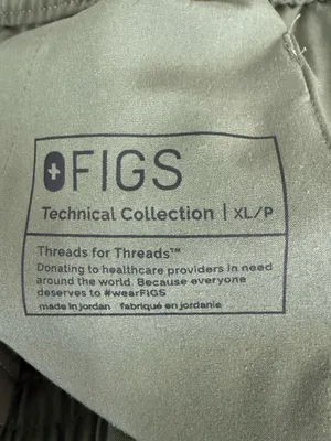 FIGS Uman Jogger Scrub Pants Women’s XL Petite Moss Green Technical Collection thumbnail 8