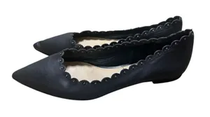 Coach Jill Leather Pointed Toe Scalloped Flats Size 8B thumbnail 1