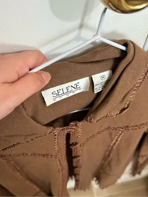 Selene Sport Brown Fringed Button thumbnail 2