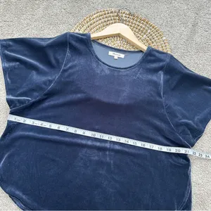 Madewell Velvet Butterfly Top Shortsleeve Fairy Whimsigoth Grunge in Deep Navy M thumbnail 13
