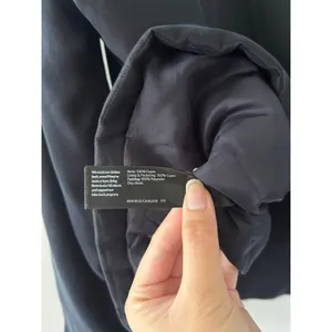 Eileen Fisher Cupro Padded High Collar Coat Black Size S thumbnail 7