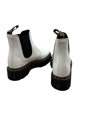 Dr Martens Size 9 Combat Boots 2976 YS Punk Goth Platform White thumbnail 7